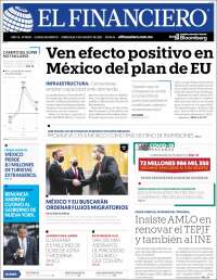 Portada de El Financiero (México)