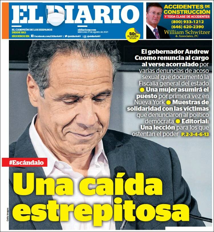 Portada de El Diario NY (USA)