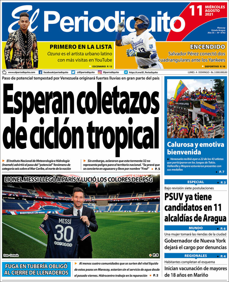 Portada de Periodiquito de Aragua (Venezuela)