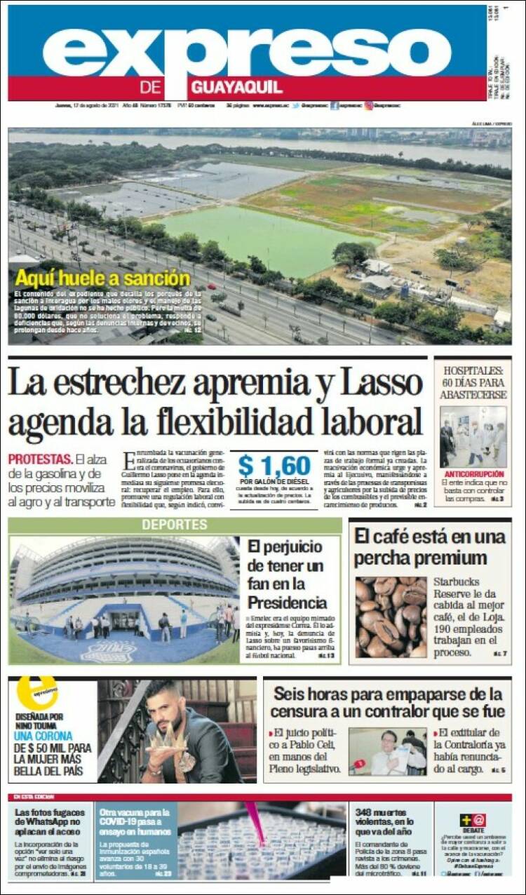 Portada de Expreso (Ecuador)