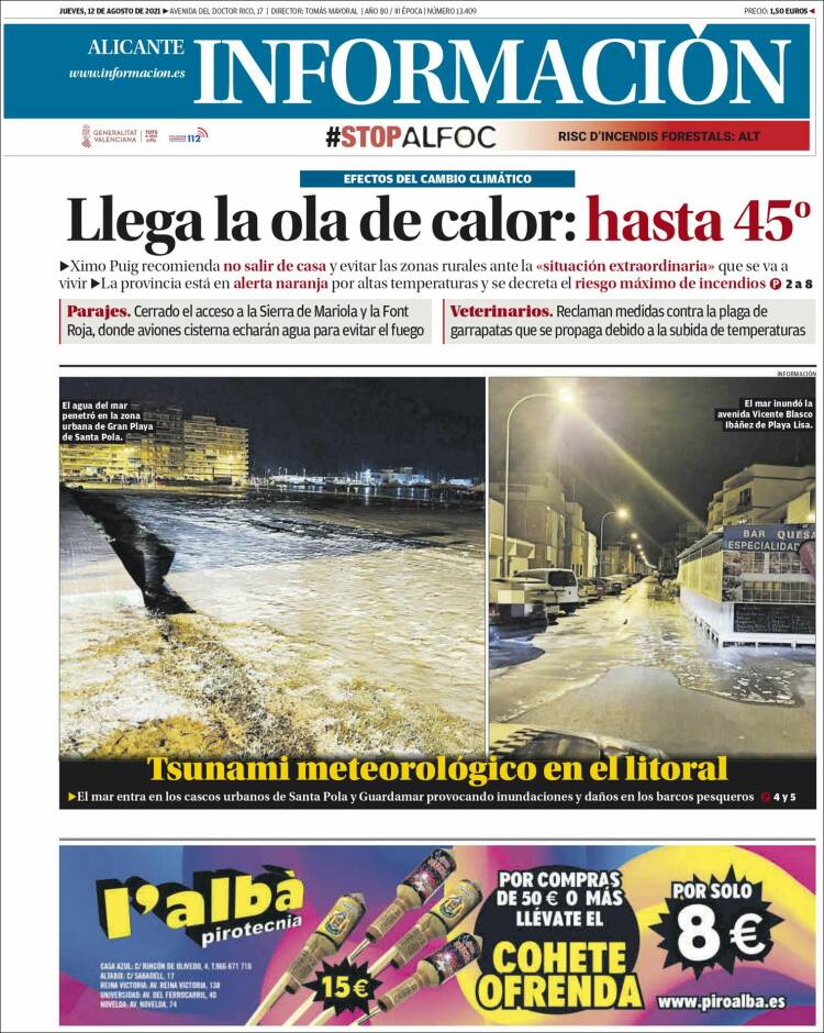 Portada de Diario Información (Spain)