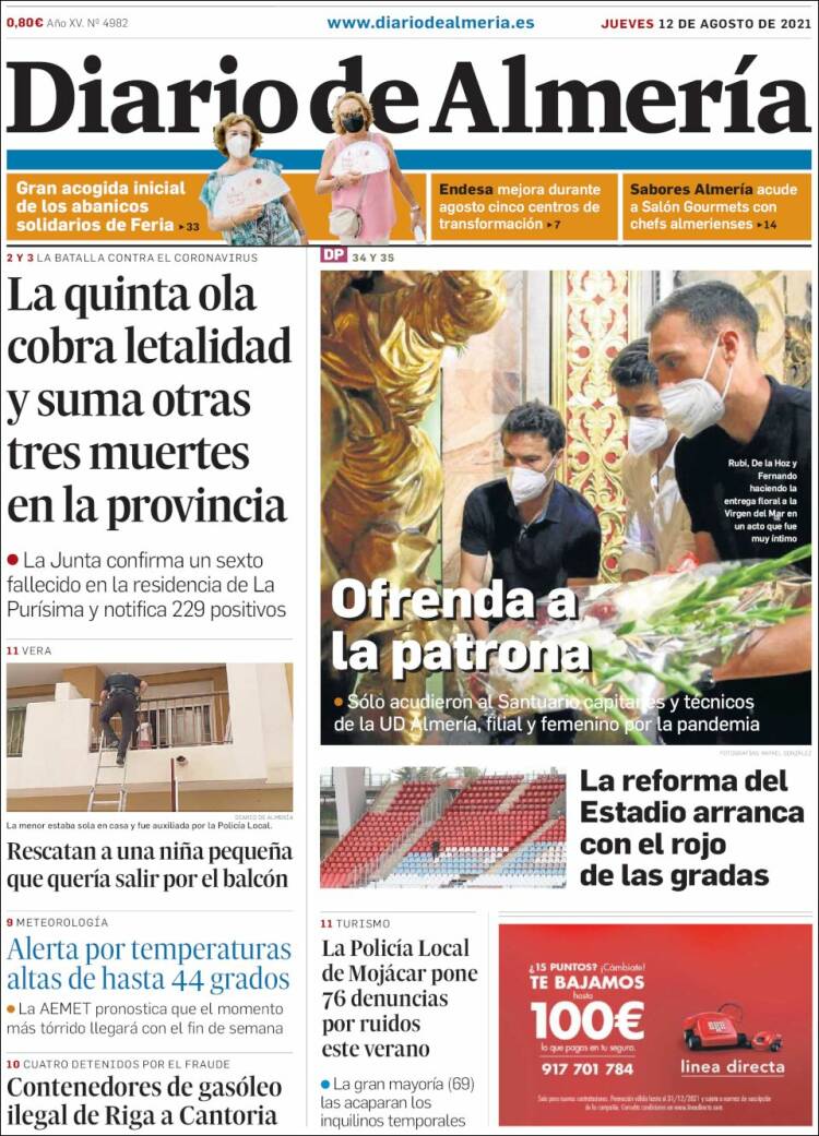 Portada de Diario de Almería (España)