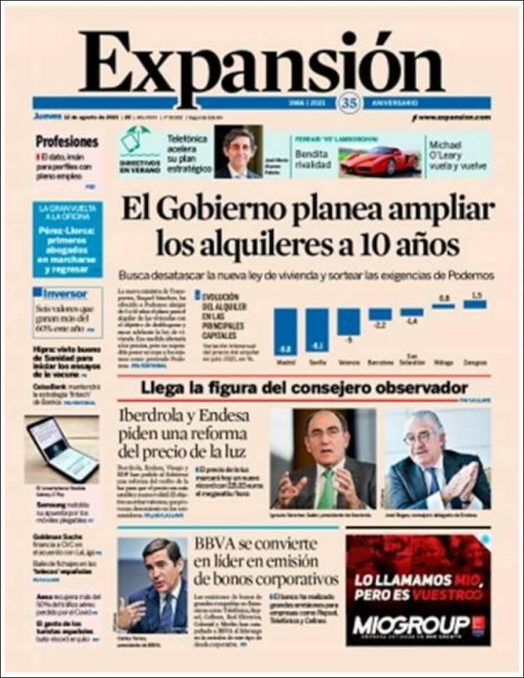 Portada de Expansión (Espa&ntilde;a)