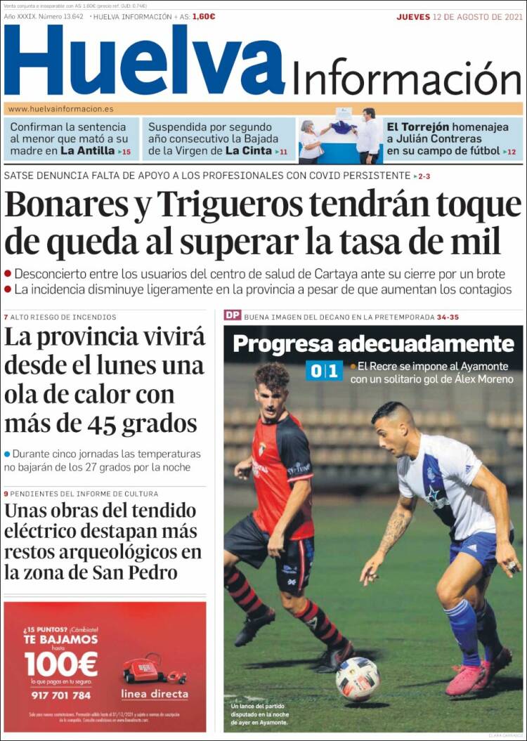 Portada de Huelva Información (Spain)