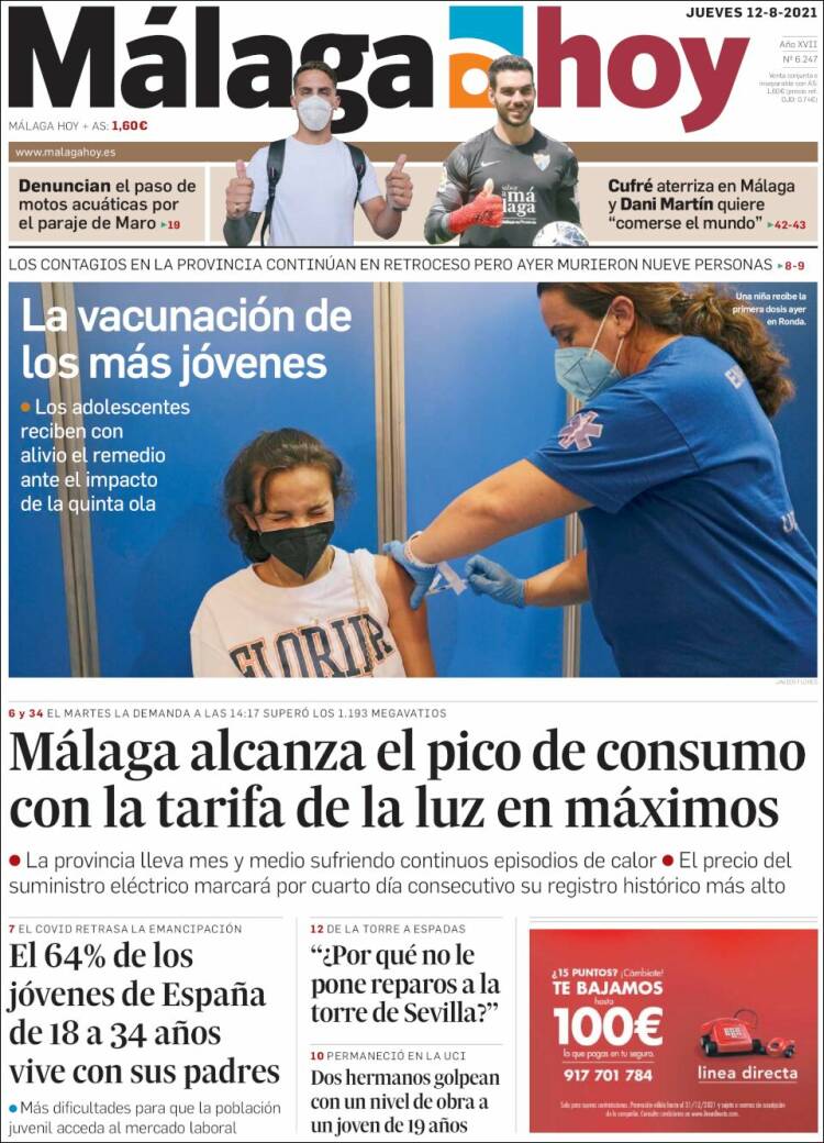 Portada de Málaga Hoy (Spain)