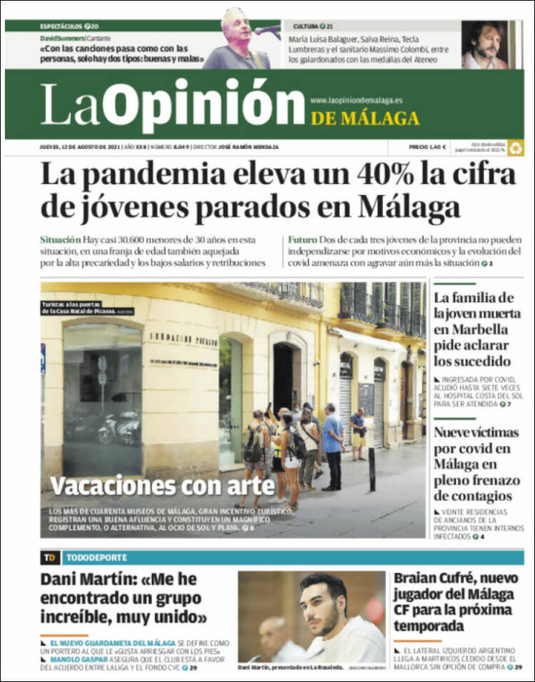 Portada de La Opinión de Málaga (Spain)