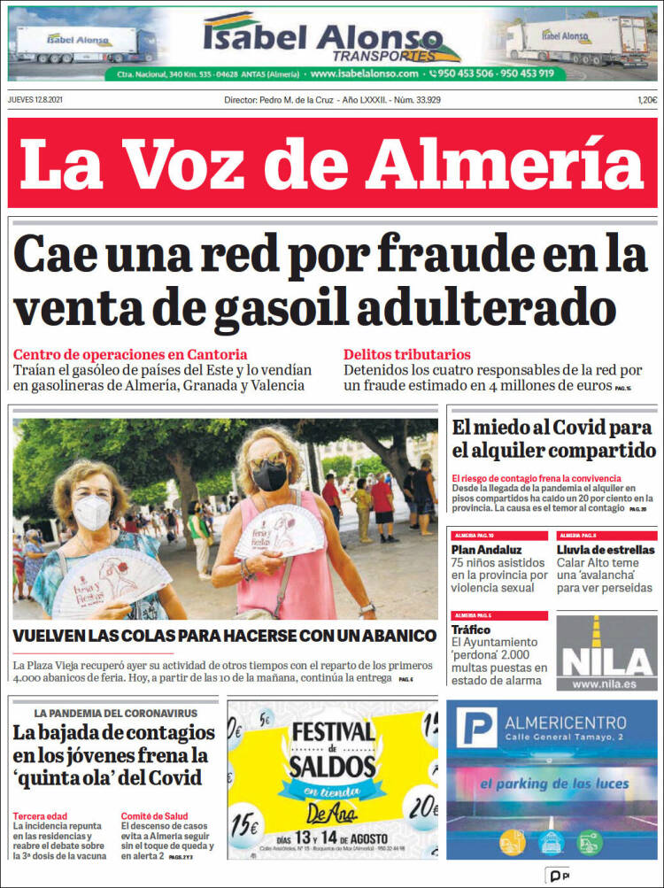 Portada de La Voz de Almería (Spain)
