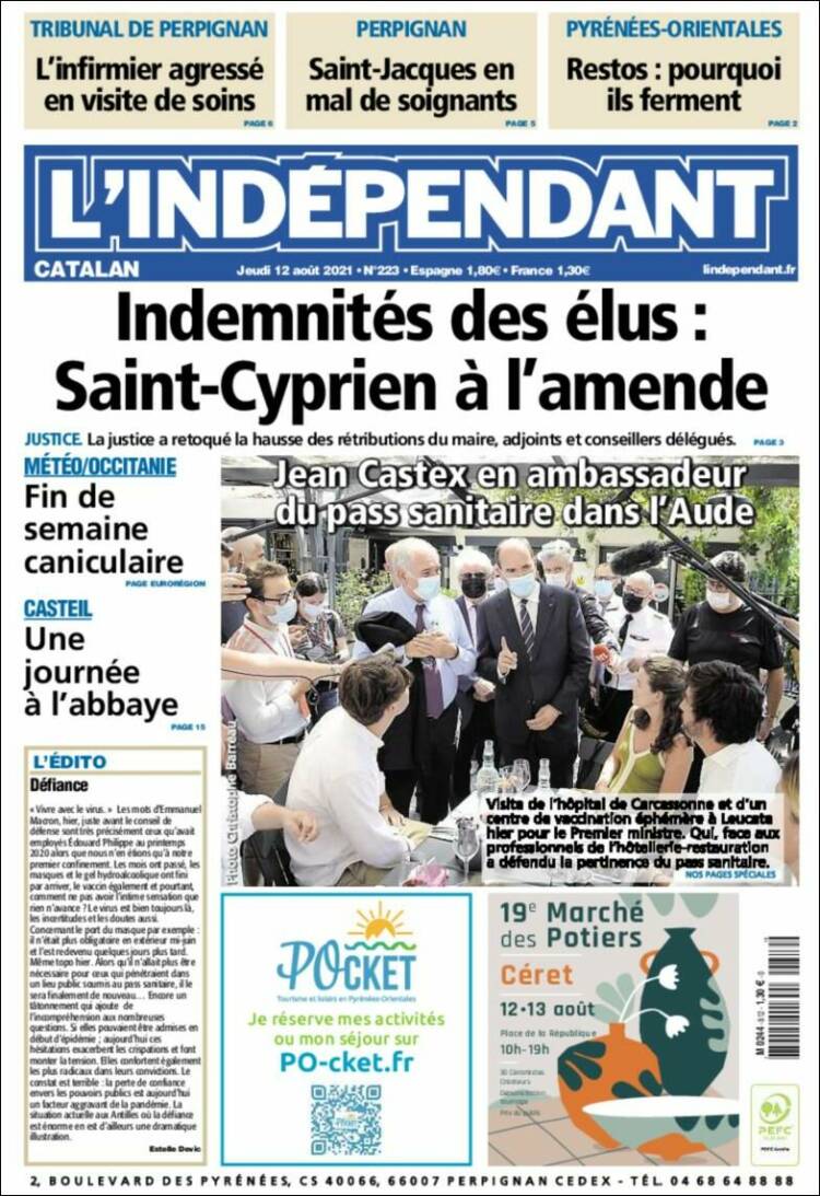 Portada de Le Indépendant (Francia)