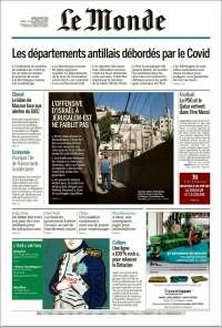 Portada de Le Monde (France)