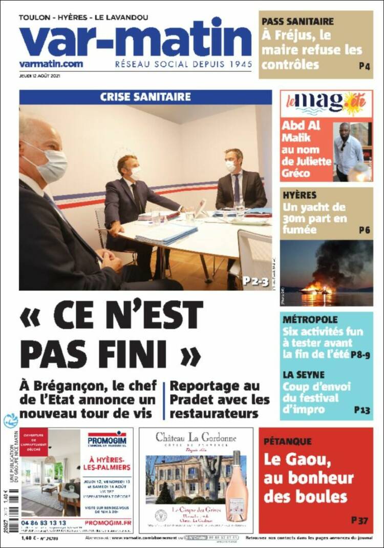 Portada de Nice-Matin (France)