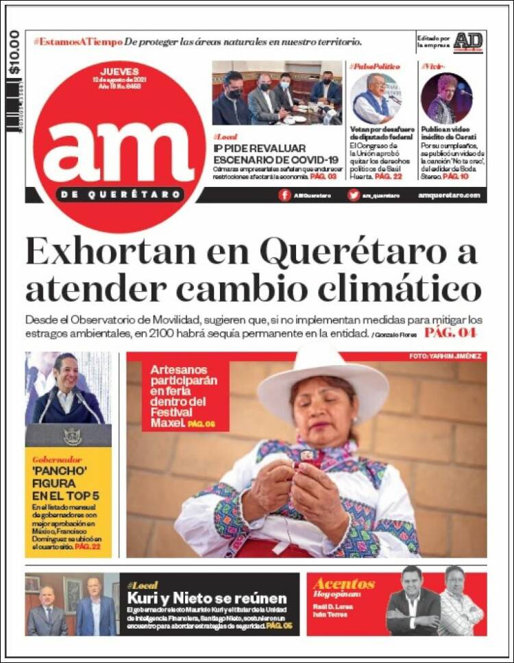 Portada de A.M. Querétaro (M&eacute;xico)