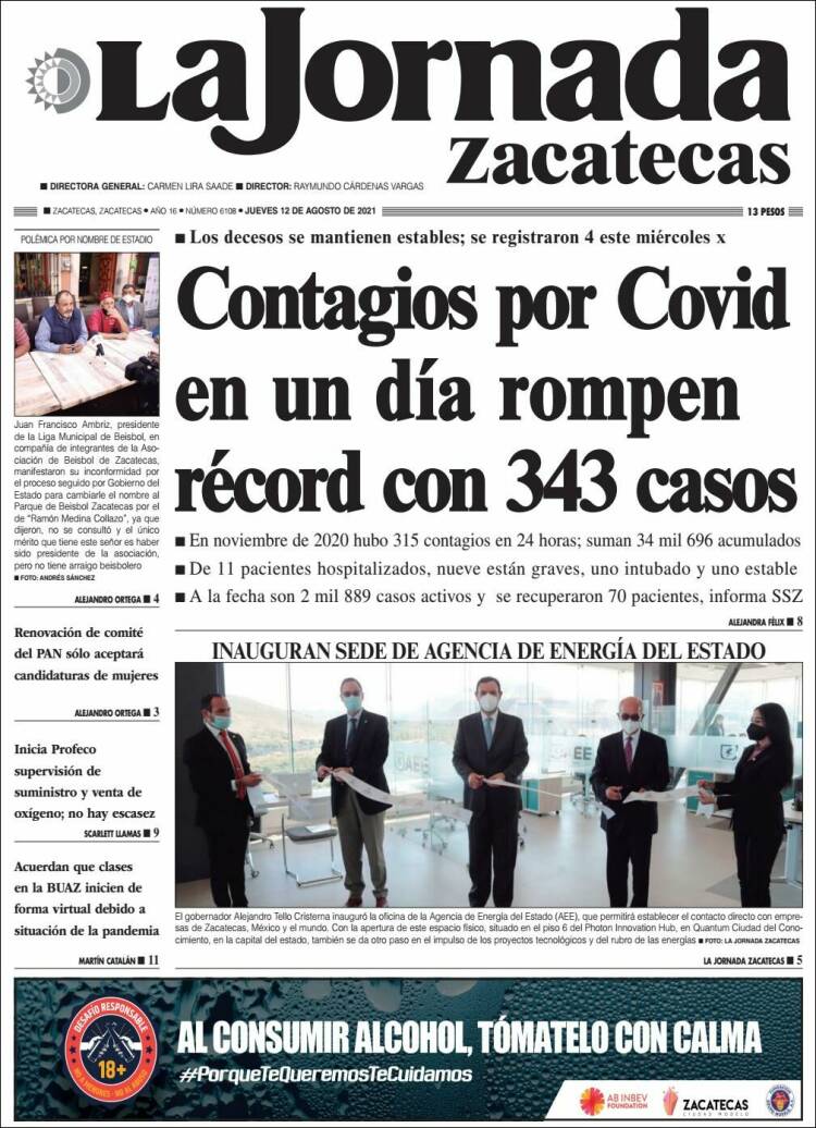 Portada de Jornada de Zacatecas (M&eacute;xico)