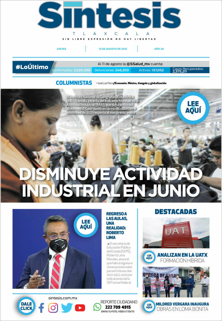 Portada de Síntesis de Tlaxcala (M&eacute;xico)