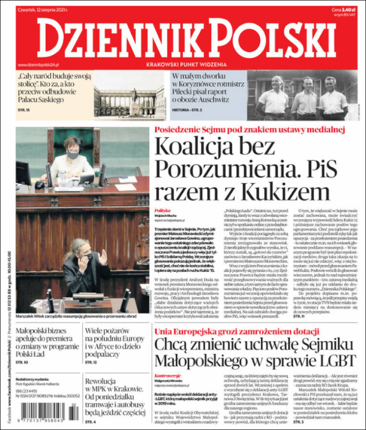 Portada de Dziennik (Polonia)