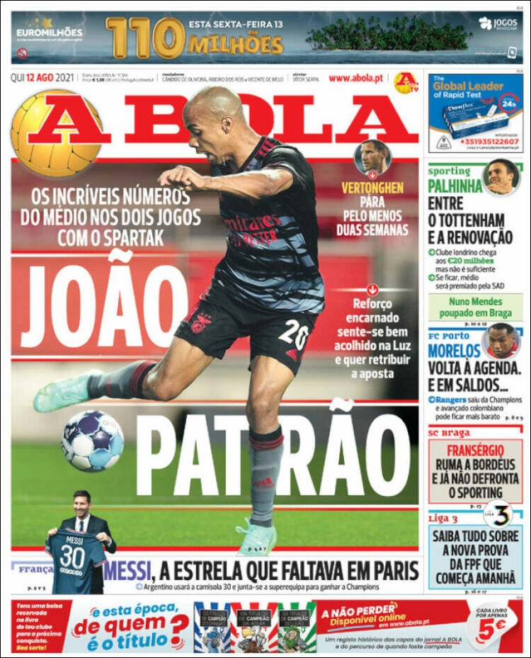 Portada de A Bola (Portugal)