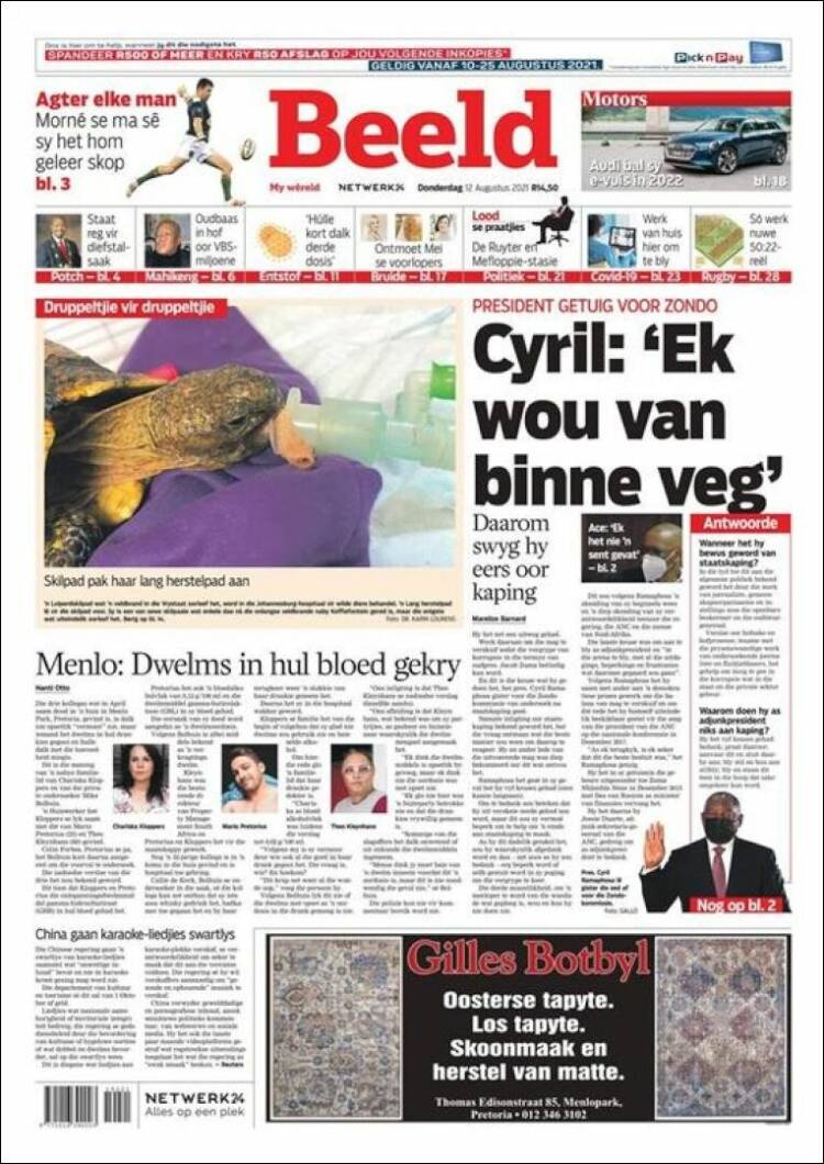 Portada de Beeld (Sud&aacute;frica)