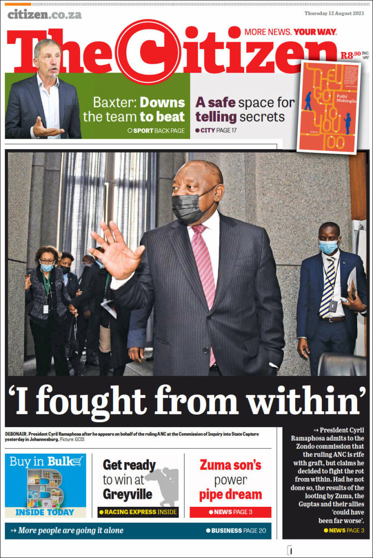 Portada de The Citizen (Sud&aacute;frica)