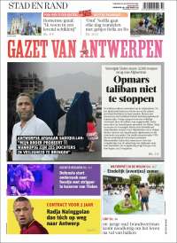 Portada de Gazet van Antwerpen (Bélgica)