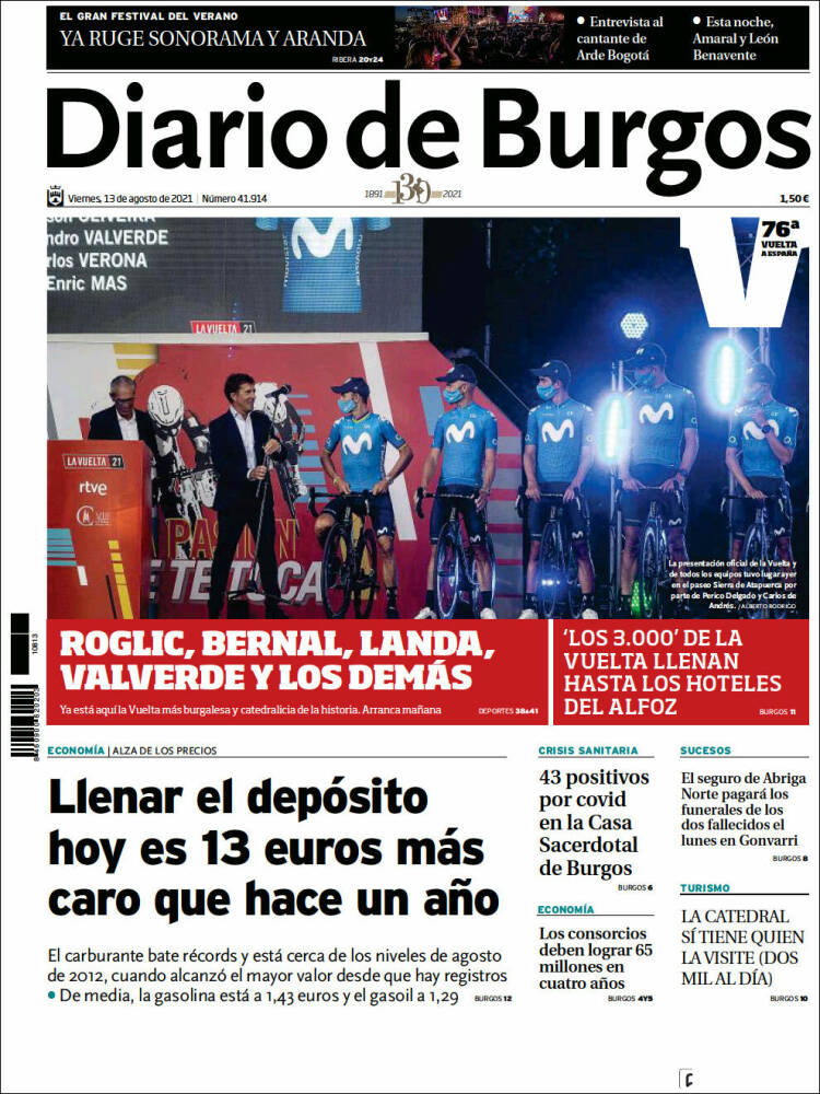Portada de Diario de Burgos (Espa&ntilde;a)