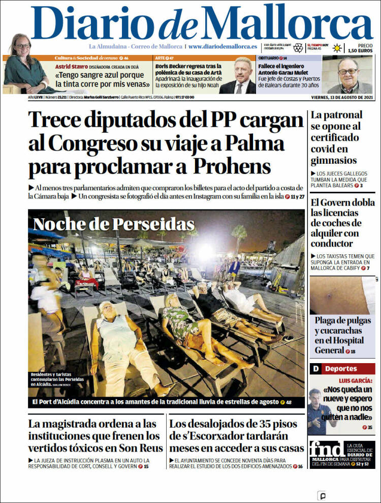 Portada de Diario de Mallorca (Espa&ntilde;a)