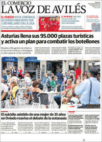 Portada de El Comercio - Avilés (Espagne)