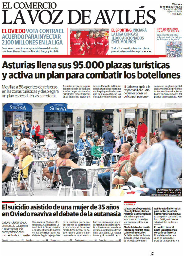 Portada de El Comercio - Avilés (Espa&ntilde;a)