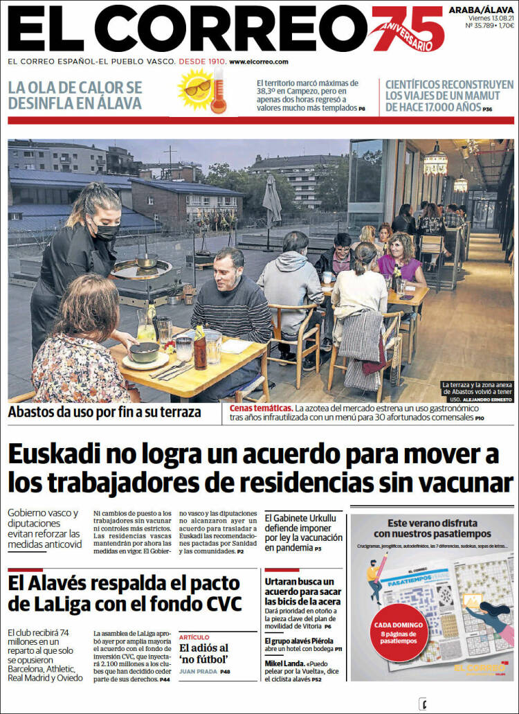Portada de El Correo - Álava (Espa&ntilde;a)