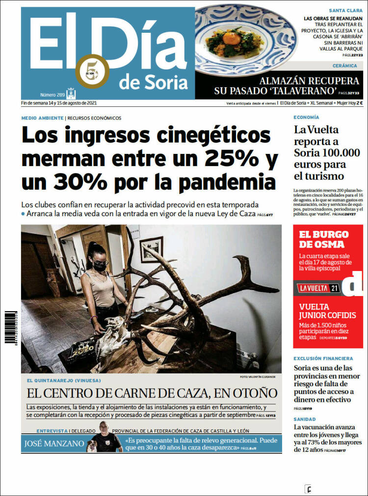 Portada de El Día de Soria (Espa&ntilde;a)