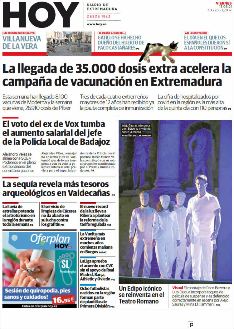 Portada de Hoy - Badajoz (Espa&ntilde;a)