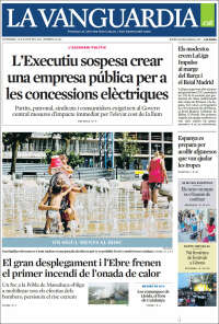 Portada de La Vanguardia (España)