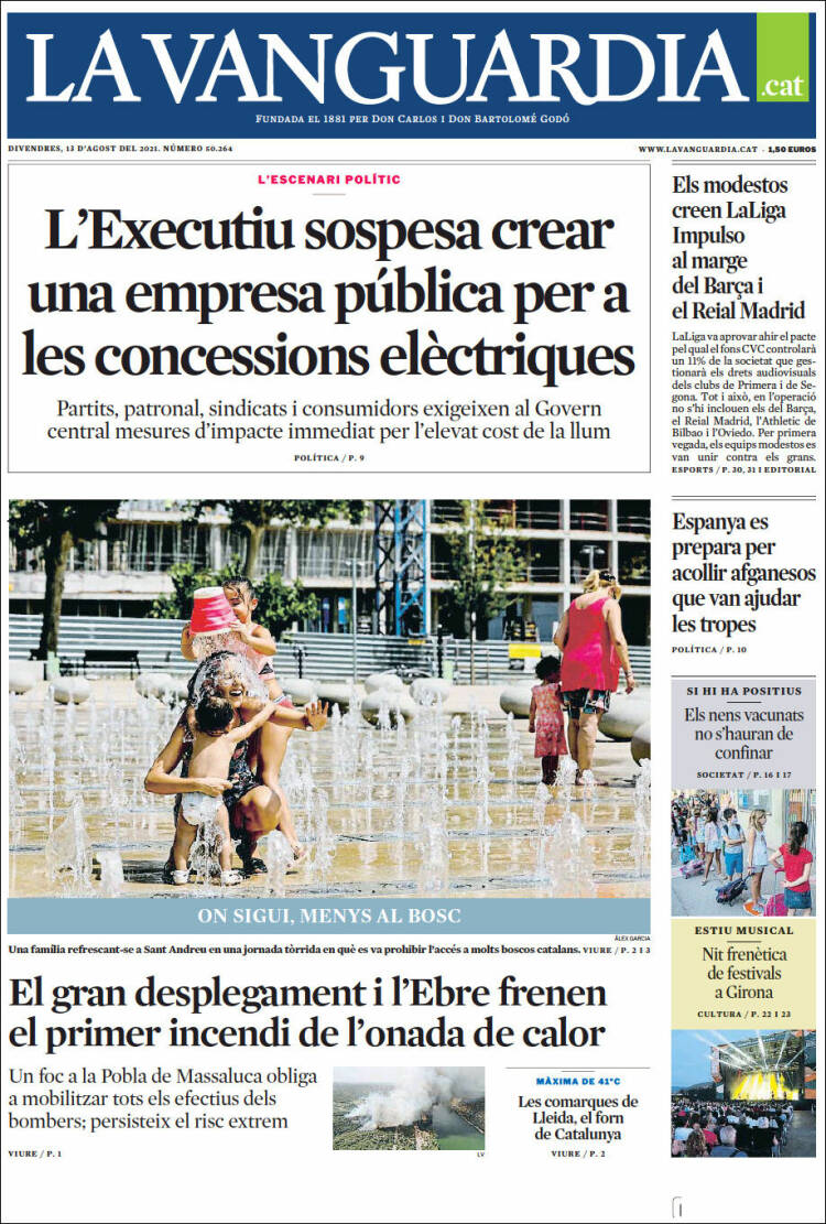 Portada de La Vanguardia (Espa&ntilde;a)