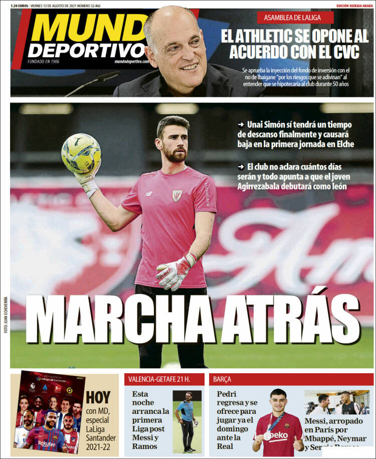 Portada de Mundo Deportivo Bizkaia (Espa&ntilde;a)