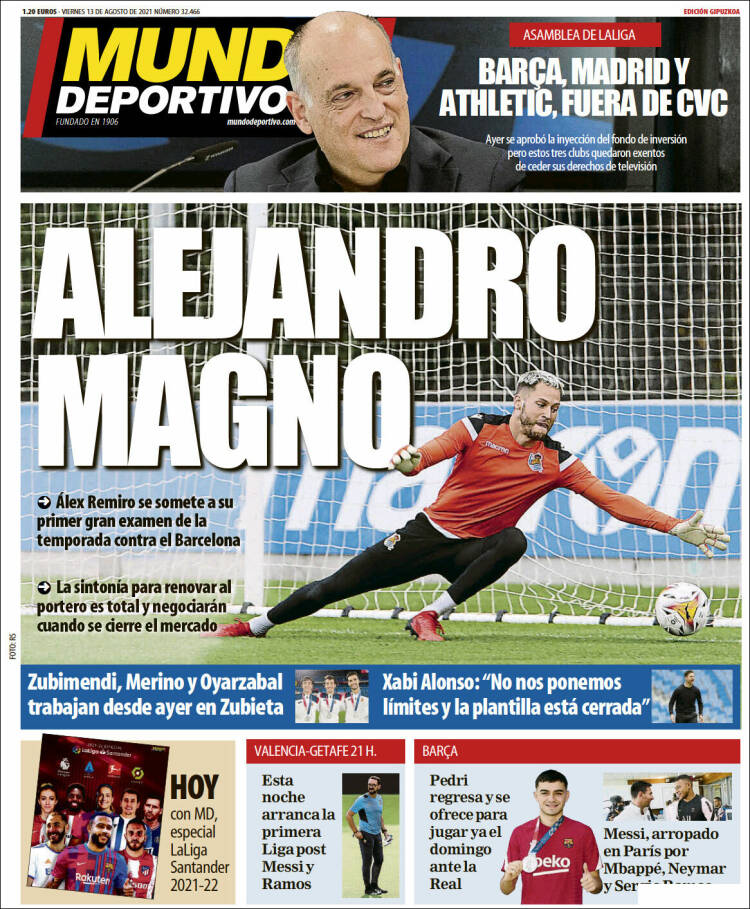 Portada de Mundo Deportivo Gipuzkoa (Espa&ntilde;a)