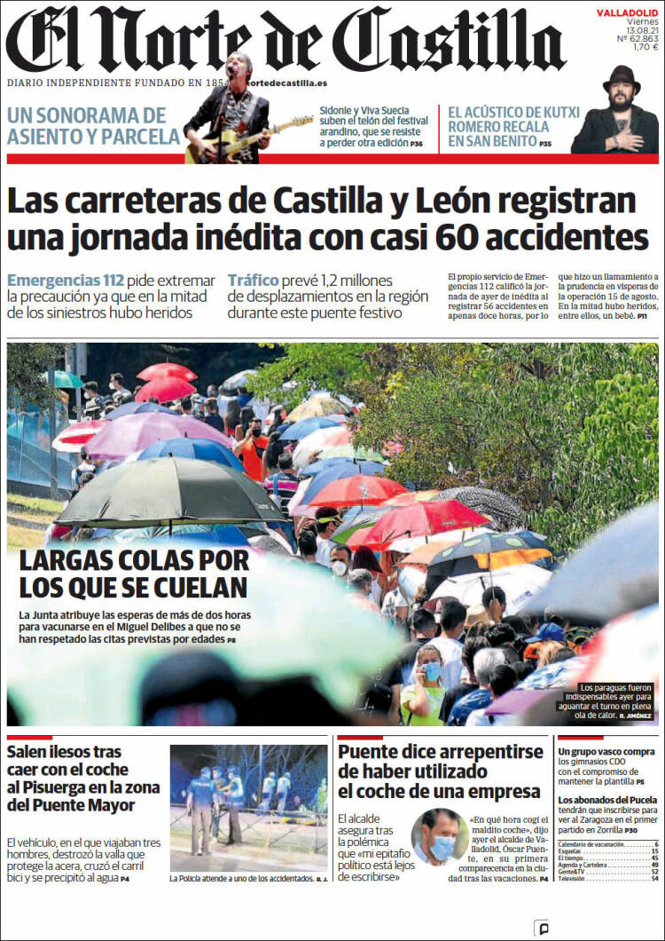 Portada de Norte de Castilla - Valladolid (Espa&ntilde;a)