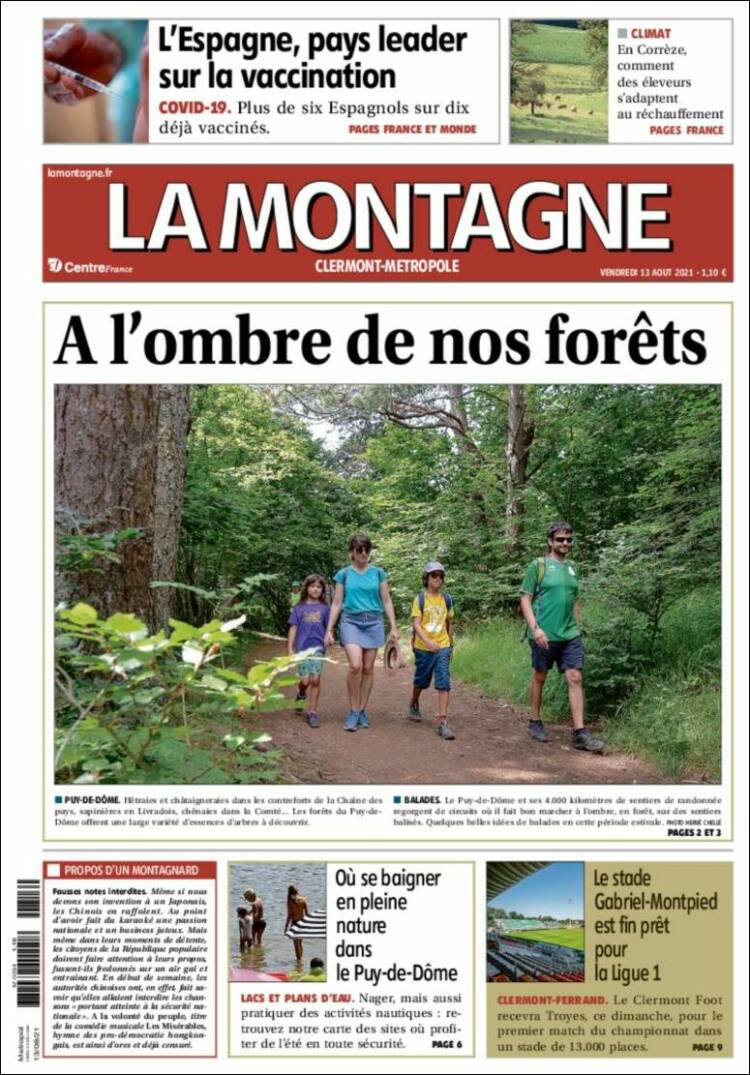 Portada de La Montagne (Francia)