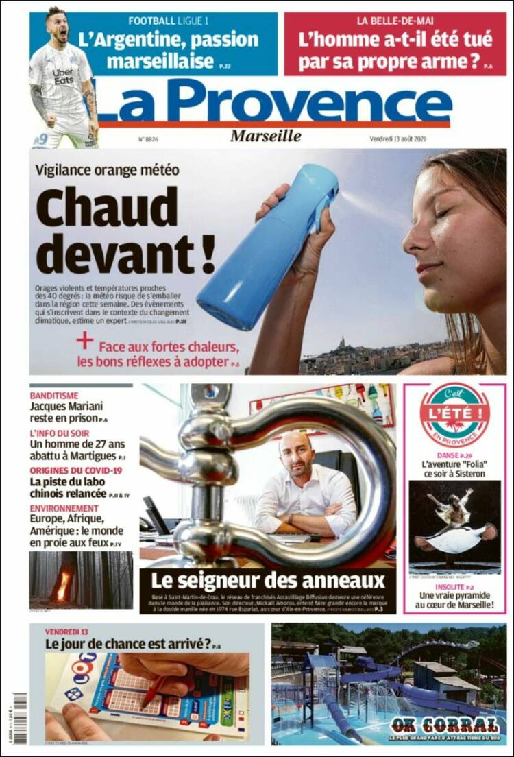 Portada de La Provence (Francia)