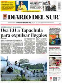 Portada de El Diario del Sur (Mexique)