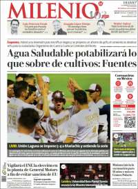 Portada de Milenio - Laguna (México)