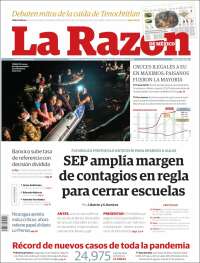 Portada de La Razón (Mexique)