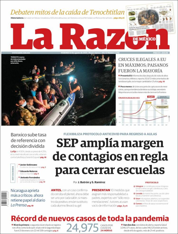 Portada de La Razón (México)