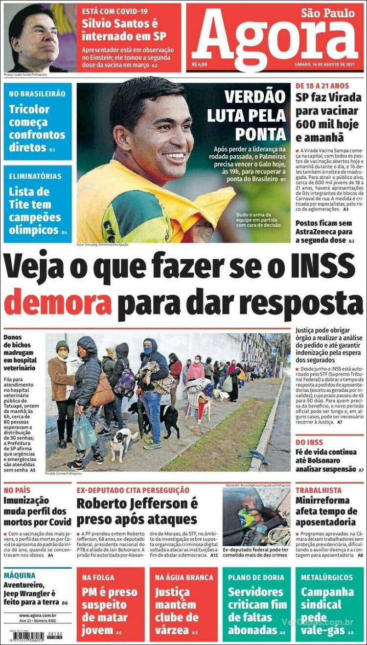 Portada de Agora São Paulo (Brasil)