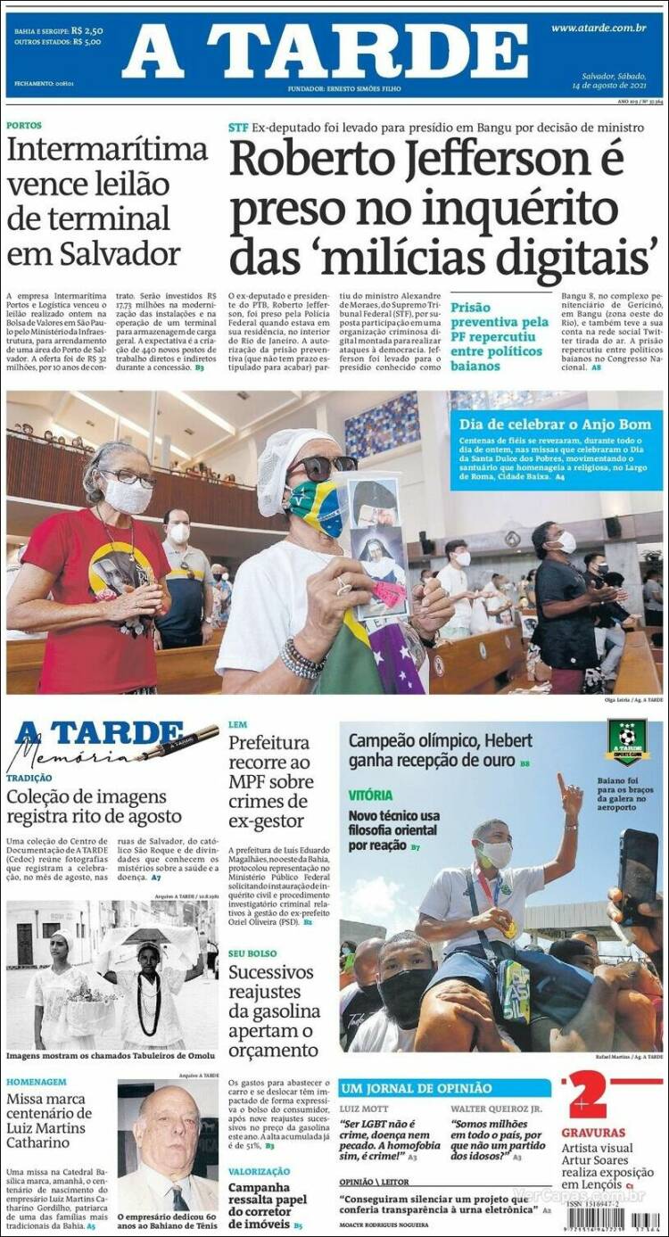 Portada de Diário A Tarde (Brasil)