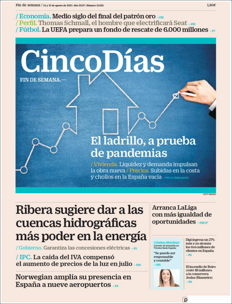 Portada de Cinco Días (Espa&ntilde;a)
