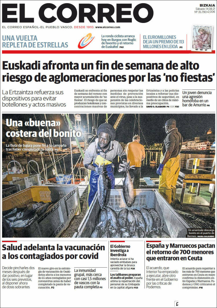 Portada de El Correo (Espa&ntilde;a)