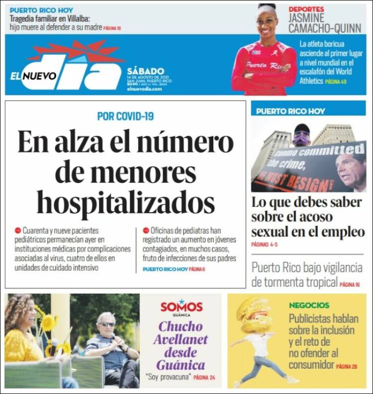 Portada de El Nuevo Día (Puerto Rico)