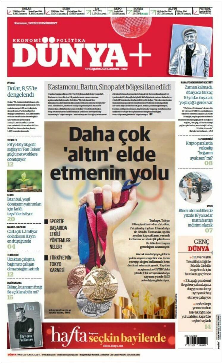Portada de Dünya (Turqu&iacute;a)