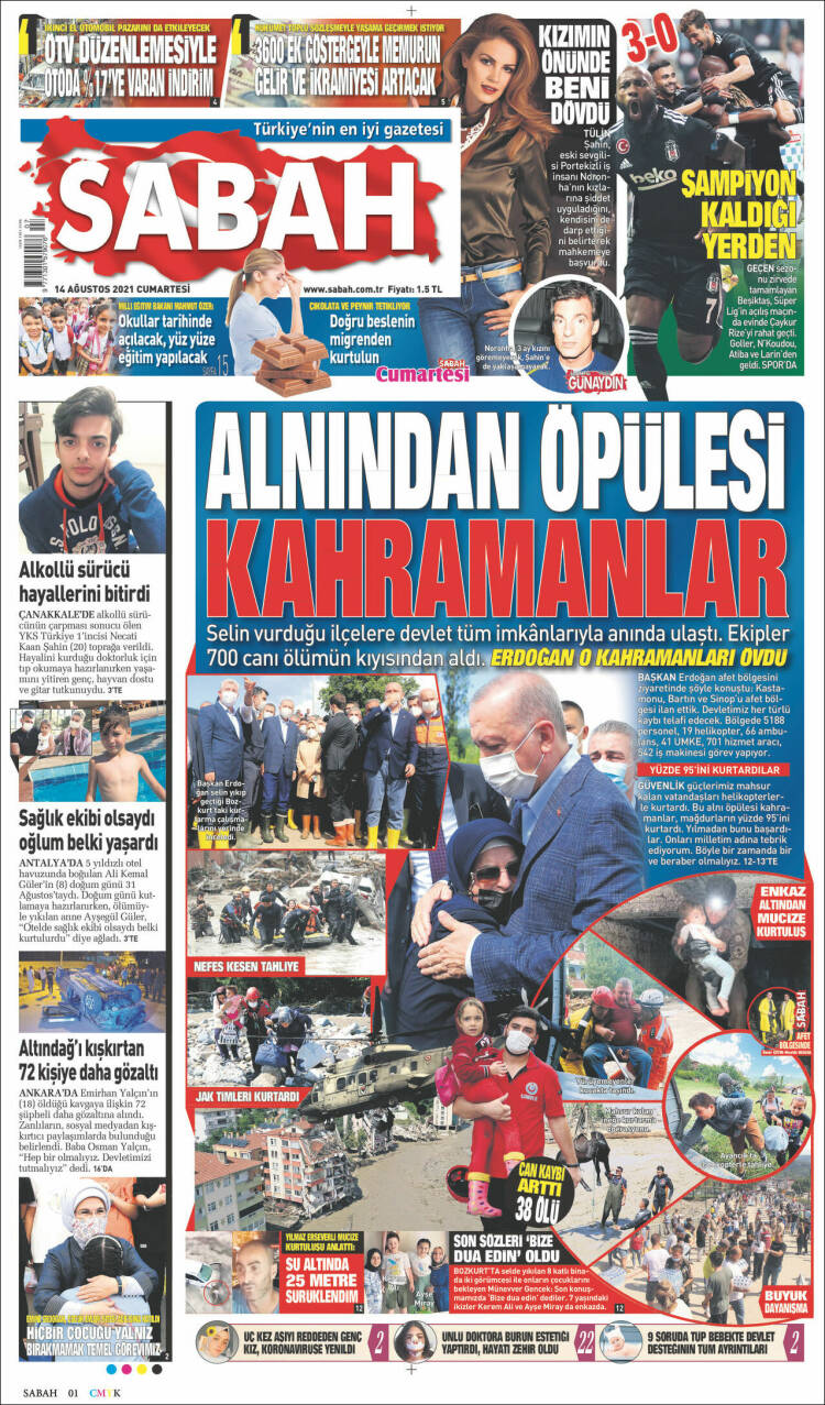 Portada de Sabah (Turqu&iacute;a)