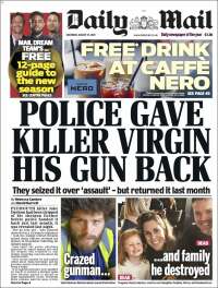 Portada de Daily Mail (Reino Unido)