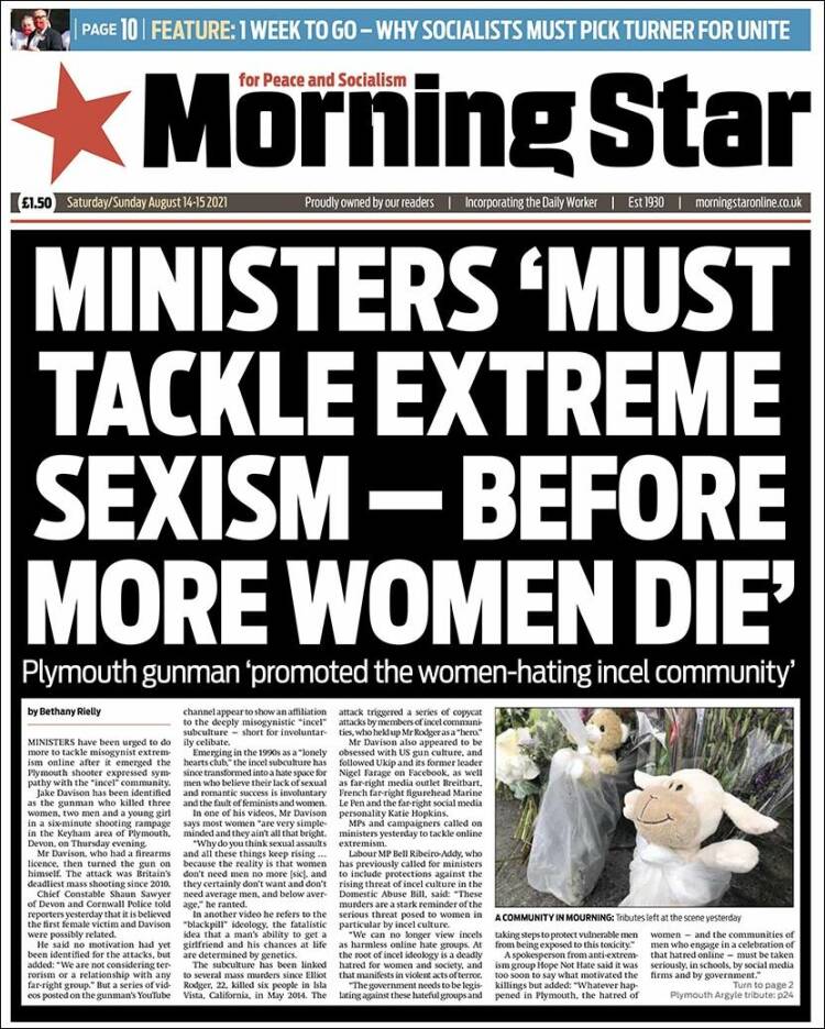 Portada de Morning Star (United Kingdom)