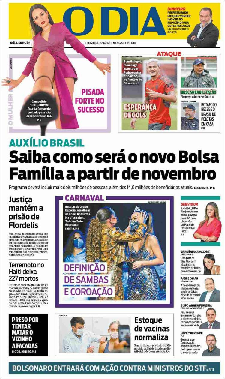 Portada de O Dia (Brasil)